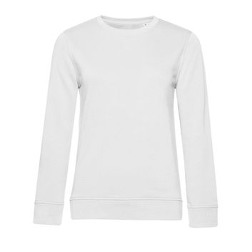 B&amp;C Women's Organic Crew Neck Sweat White