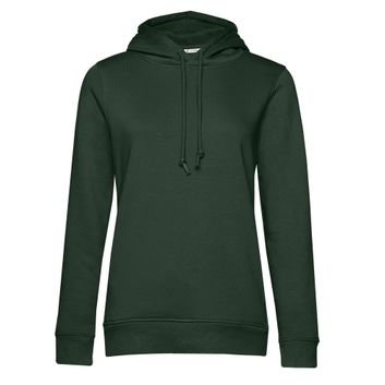 B&amp;C Women's Organic Hooded Sweat Forest Green