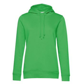 B&amp;C Women's Organic Hooded Sweat Apple Green