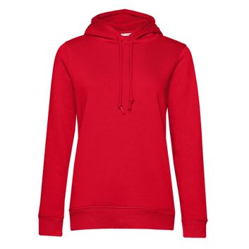 B&amp;C Women's Organic Hooded Sweat Red
