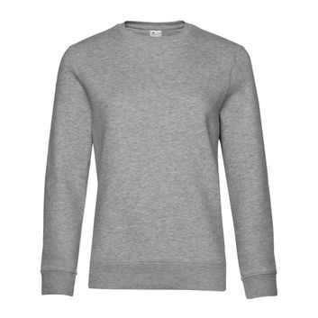 B&amp;C Women's Queen Crew Neck Sweat Heather Grey