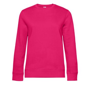 B&amp;C Women's Queen Crew Neck Sweat Magenta Pink