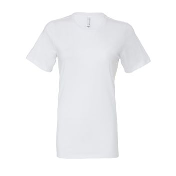 Bella Women's Relaxed Jersey Short Sleeve Tee White