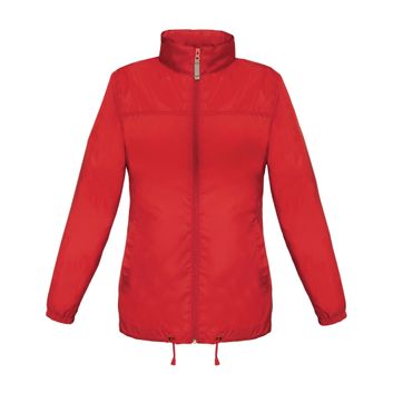 B&amp;C Women's Sirocco Windbreaker Jacket Red