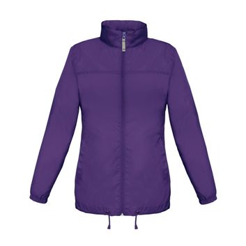 B&amp;C Women's Sirocco Windbreaker Jacket Purple