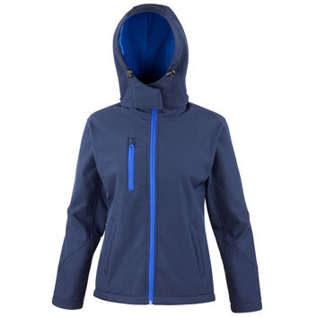 Result Core Women's TX Performance Hooded Softshell Jacket Navy/Royal