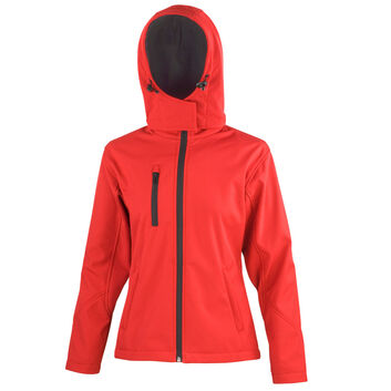 Result Core Women's TX Performance Hooded Softshell Jacket Red/Black