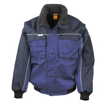 WORK-GUARD by Result Zip Sleeve Heavy Duty Jacket Royal/Navy