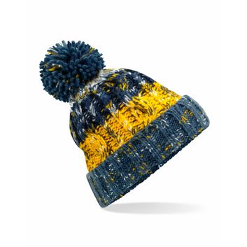 Beechfield  Corkscrew Pom Pom Beanie Morning Frost