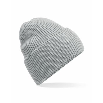 Beechfield  Oversized Cuffed Beanie Light Grey
