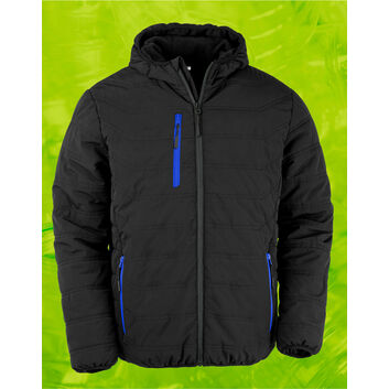 Result Genuine Recycled Black Compass Padded Winter Jacket Black/Royal