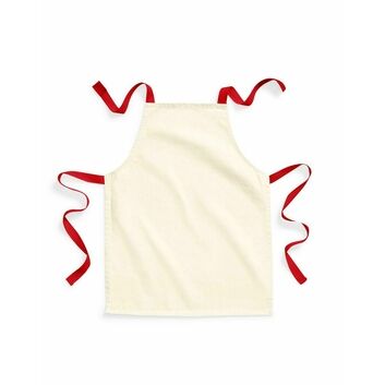 Westford Mill FairTrade Cotton Junior Craft Apron_x000D_ Natural/classic Red