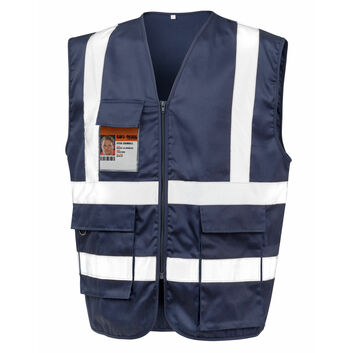 WORK-GUARD by Result Heavy Duty Polycotton Security Vest Navy Blue