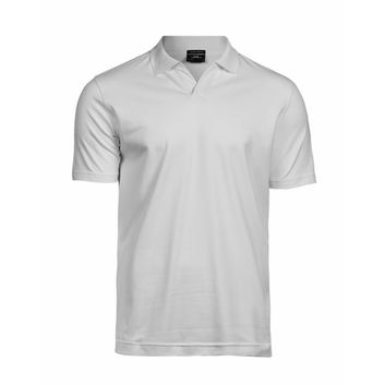 Tee Jays Men's Luxury Stretch V-Neck Polo White