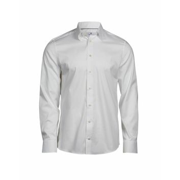 Tee Jays Men's Stretch Luxury Shirt White