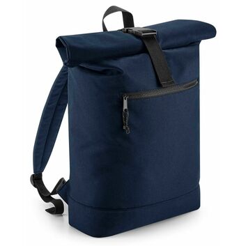 Bagbase Recycled Roll-Top Backpack Navy Blue