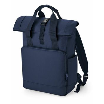 Bagbase Recycled Twin Handle Roll-Top Laptop Backpack Navy Dusk