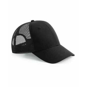 Beechfield  Recycled Urbanwear 6 Panel Snapback Trucker Black