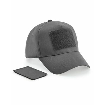 Beechfield  Removable Patch 5 Panel Cap Graphite Grey