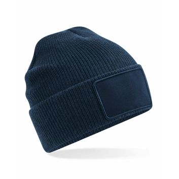 Beechfield  Removable Patch Thinsuate Beanie French Navy