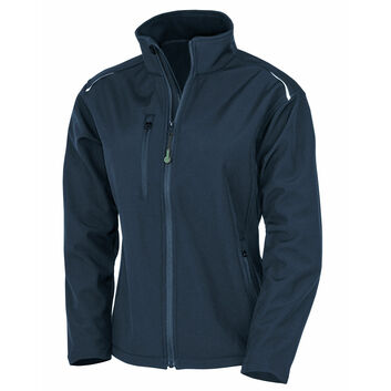 Result Genuine Recycled Women's Recycled 3-Layer Printable Softshell Jacket Navy Blue