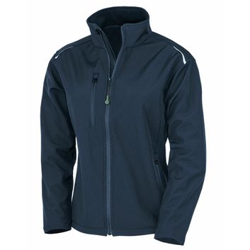 Result Genuine Recycled Women's Recycled 3-Layer Printable Softshell Jacket Navy Blue