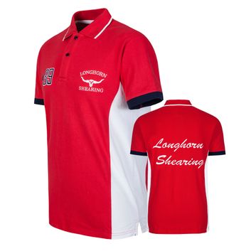 Longhorn Shearing Hereford Polo Shirt Red alternative
