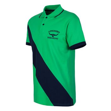 Longhorn Shearing Angus Polo Shirt Green alternative