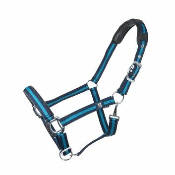 Mark Todd Deluxe Padded Headcollar & Leadrope Anthra & Petrol