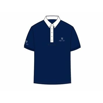 Mark Todd Competition Shirt - Boys (Short Sleeved) Navy/White