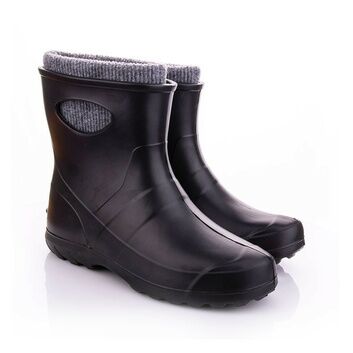 Leon Boots Garden Ankle Ultralight Wellington Boots Ladies Black
