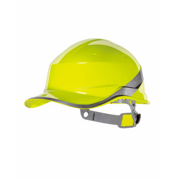 Delta Plus Hi-Vis Baseball Safety Helmet Yellow