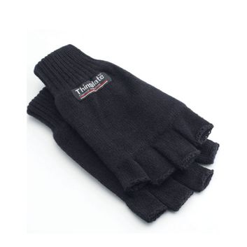 Yoko 3M Thinsulate™ Half Finger Gloves Black