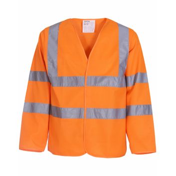 Yoko Hi-Vis Long Sleeve Waistcoat Hi Vis Orange