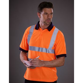 Yoko Hi-Vis Short Sleeve Polo Shirt Hi Vis Orange alternative