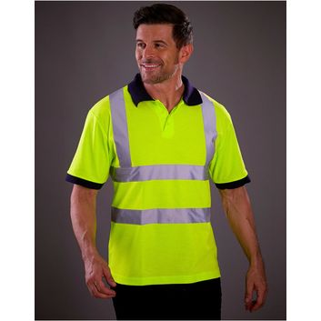 Yoko Hi-Vis Short Sleeve Polo Shirt Hi-Vis Yellow alternative