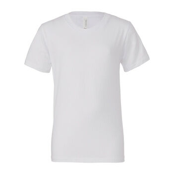 Bella Youth Jersey Short Sleeve Tee White