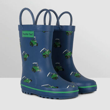 Tractor Ted Navy Welly Boots