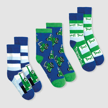 Tractor Ted Box of Socks Blue (3 Pairs per box)