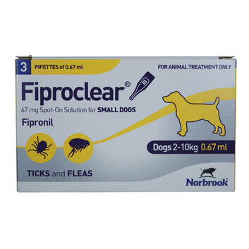 Norbrook Fiproclear Flea Spot-On For Dogs 3 Pipettes