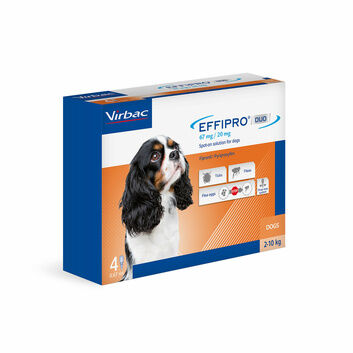 Virbac Effipro Duo Flea & Tick Spot On For Dogs 4 Pipettes
