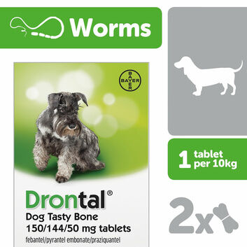 Drontal Dog Tasty Bone Wormer Tablets
