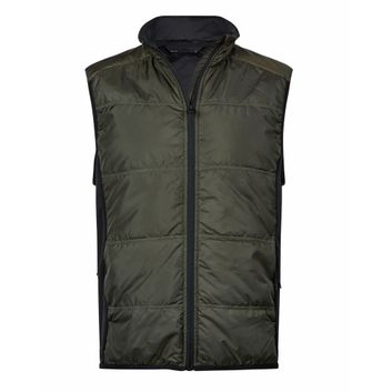Tee Jays Hybrid-Stretch Bodywarmer Deep Green/ Black