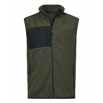 Tee Jays Mountain Fleece Bodywarmer Deep Green/ Black