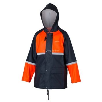 Betacraft Tuffbak Flex Children's Waterproof Parka Coat Navy/Orange