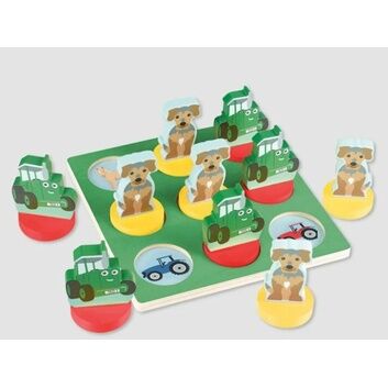 Tractor Ted Wooden Tic Tac Toe Game
