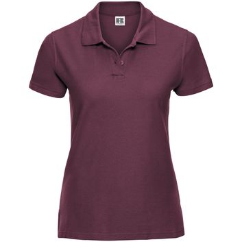 Russell Ultimate Cotton Polo Ladies - Burgundy