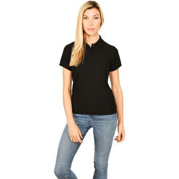 Absolute Apparel Elegant Ladies Fitted Polo - Black