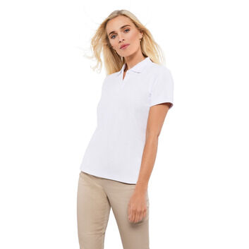 Absolute Apparel Elegant Ladies Fitted Polo - White