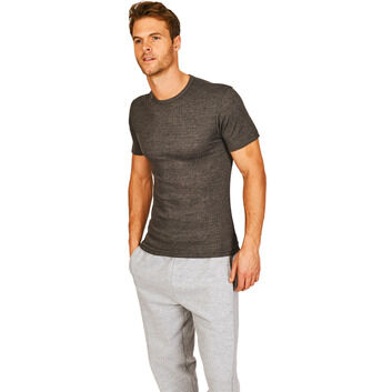 Absolute Apparel Thermal Short Sleeve T-Shirt - Charcoal